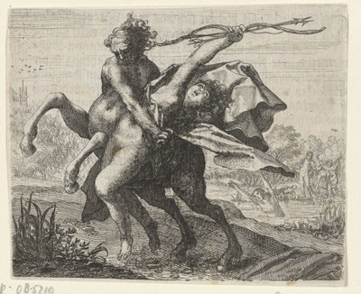 Fábula do rapto de uma mulher por um centauro de Egidius  Sadeler (II)