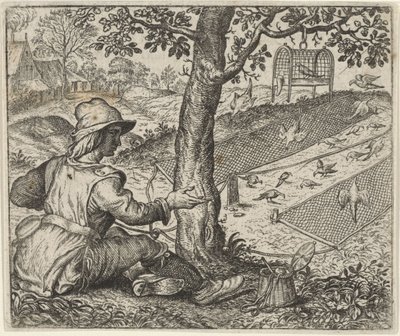 A fábula do observador de pássaros de Egidius  Sadeler (II)