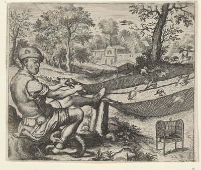 Fábula do Passarinho e a Serpente de Egidius  Sadeler (II)