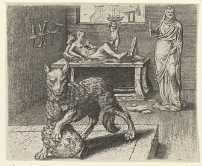 Fábula do Lobo e a Estátua de Egidius  Sadeler (II)