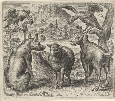 Fábula do lobo e a sua acção judicial contra as ovelhas de Egidius  Sadeler (II)