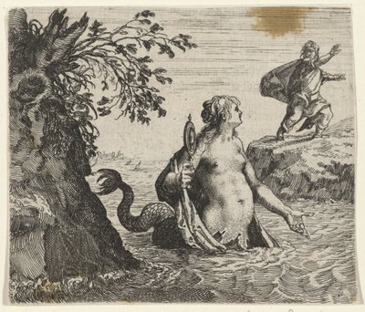 Fábula da sereia de Egidius  Sadeler (II)