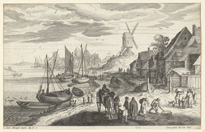 Paisagem costeira com moinho de vento de Egidius  Sadeler (II)