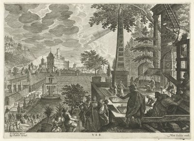 Primavera Ver (título no objeto) As Quatro Estações (título da série) de Egidius  Sadeler (II)