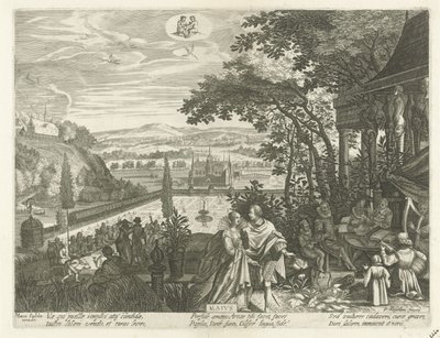 Maio
Maivs (título sobre o objecto)
Os doze meses (título da série) de Egidius  Sadeler (II)