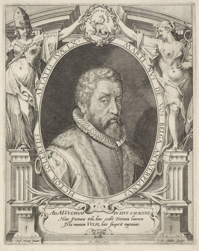 Retrato de Maerten de Vos aos 60 anos de Egidius  Sadeler (II)