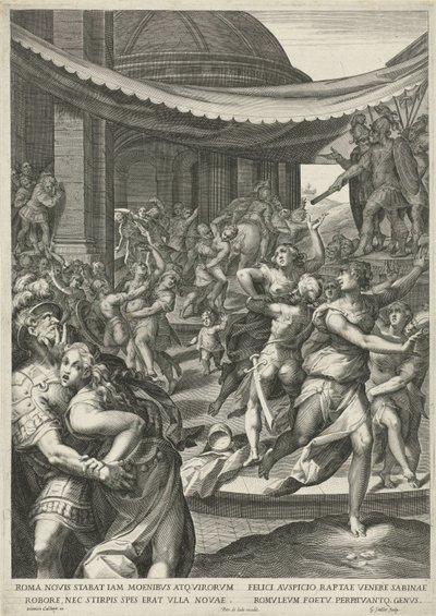 Assalto à Virgem Sabine de Egidius  Sadeler (II)