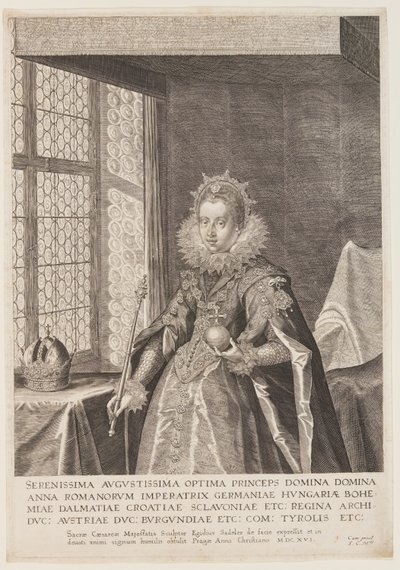 Ana, esposa do imperador Matias de Aegidius Sadeler II