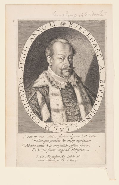 Burkhard von Berlichingen, conselheiro de Rodolfo II de Aegidius Sadeler II