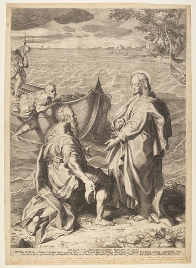 Chamada dos discípulos Pedro e André de Aegidius Sadeler II