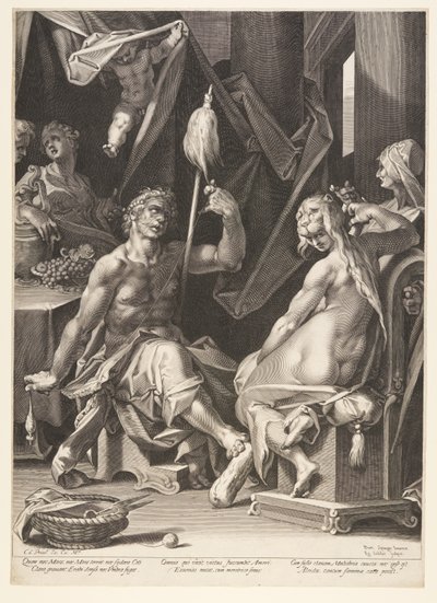 Hércules e Omphale de Aegidius Sadeler II