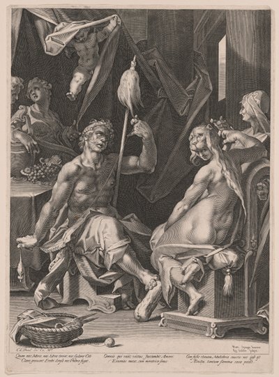 Hércules e Omphale de Aegidius Sadeler II