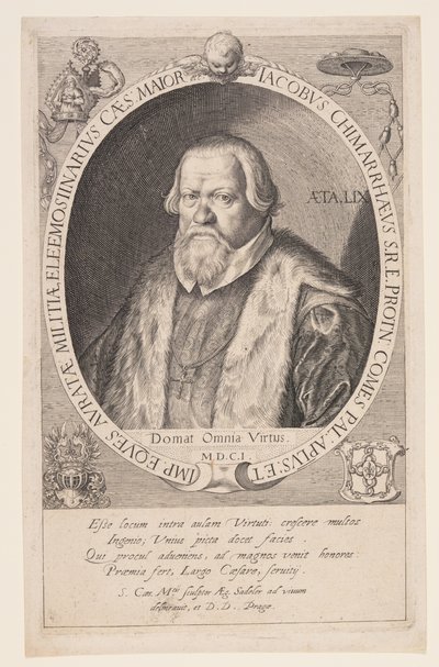 Jacob Chimarrhaeus, Grão-Almocreve de Rodolfo II de Aegidius Sadeler II