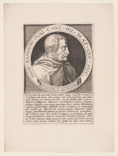 Jan Zamoyski, nobre polaco, Grande Chanceler da Coroa de Aegidius Sadeler II