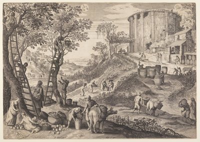 setembro/outubro, de Os Doze Meses de Aegidius Sadeler II