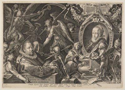 Spranger e a sua mulher de Aegidius Sadeler II