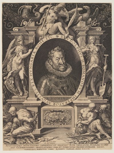 O Imperador Rodolfo II de Aegidius Sadeler II