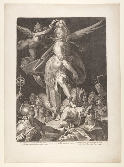 O triunfo da sabedoria de Aegidius Sadeler II