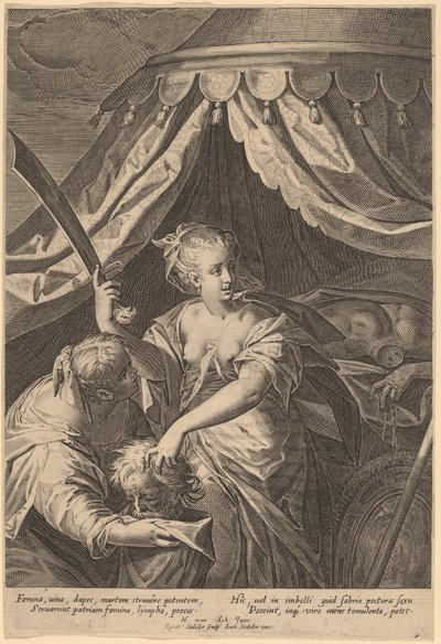 Judite com a Cabeça de Holofernes de Aegidius Sadeler II, after Hans von Aachen