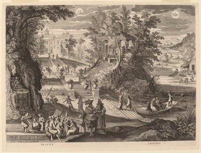 maio e junho de Aegidius Sadeler II after Paul Bril