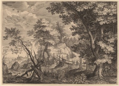 Cena da floresta de Aegidius Sadeler II after Roelandt Savery