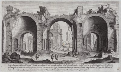 Banhos de Caracalla, Roma (gravura) de Aegidius Sadeler or Saedeler