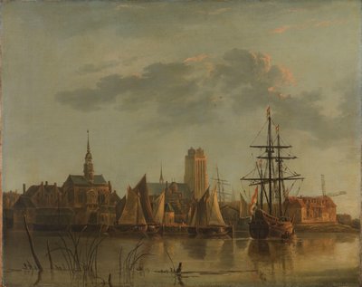Vista de Dordrecht em Sunset de Aelbert Cuyp (copy after)
