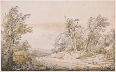 Uma estrada nas dunas de Aelbert Cuyp