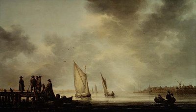 Uma paisagem fluvial de Aelbert Cuyp