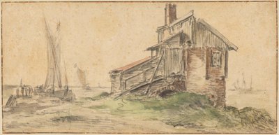 Um edifício à beira-mar de Aelbert Cuyp