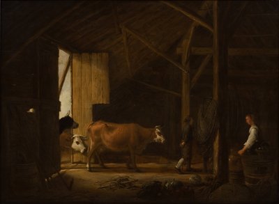 Interior de um estábulo de vacas de Aelbert Cuyp