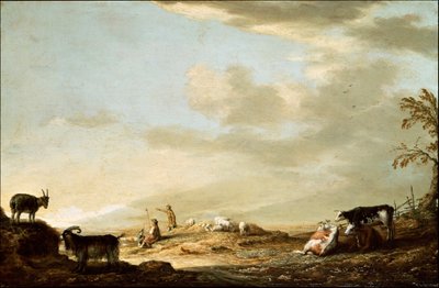 Paisagem, com, boiada, e, figuras de Aelbert Cuyp