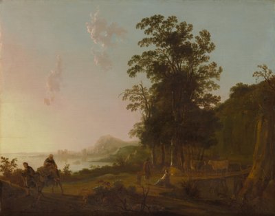 Paisagem com a fuga para o Egito, ca. 1650 de Aelbert Cuyp