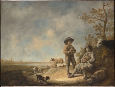 Pastores a tocar flauta de Aelbert Cuyp