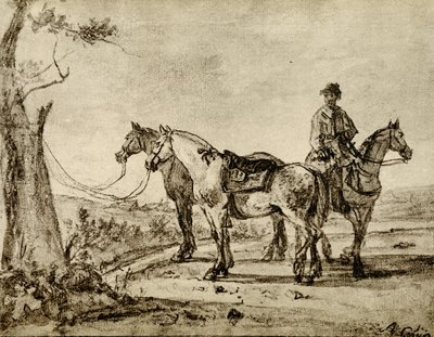 Três cavalos de Aelbert Cuyp