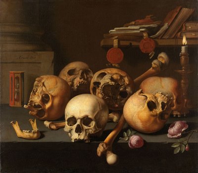 Natureza morta de Vanits de Aelbert Jansz. van der Schoor