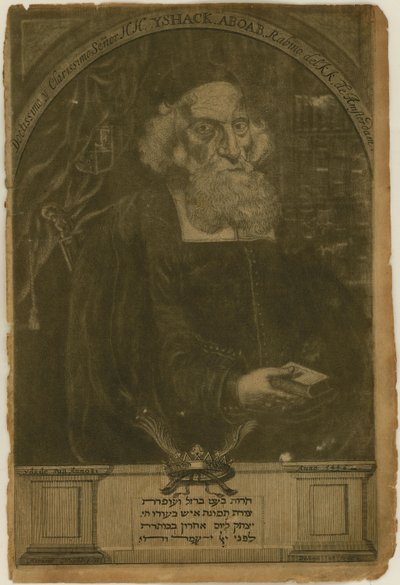 Portrait of Isaac Aboab da Fonseca 1605-1693 , 1681.  de Aernout Naghtegael