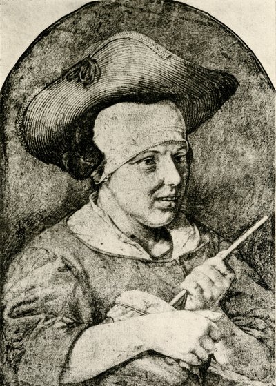 Mulher com chapéu de palha e Rommelpot de Aert Cosyn
