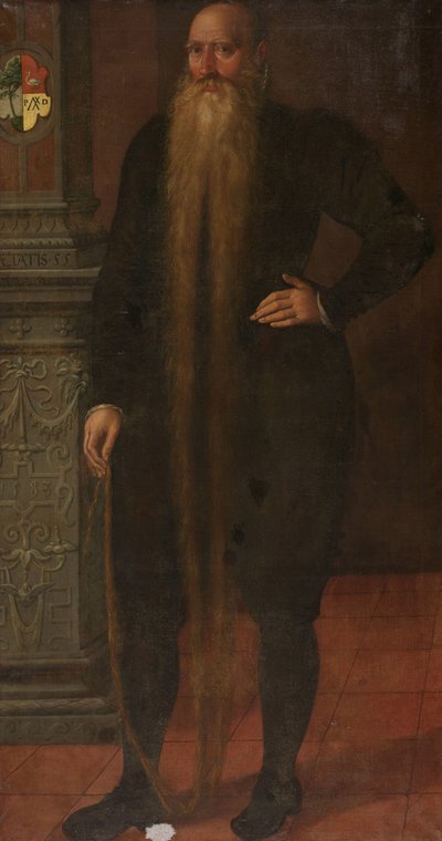 Retrato de Pieter Dircksz, chamado Long Beard, Membro do Conselho da Câmara dos Órfãos em Edam de Aert Pietersz. (attributed to)