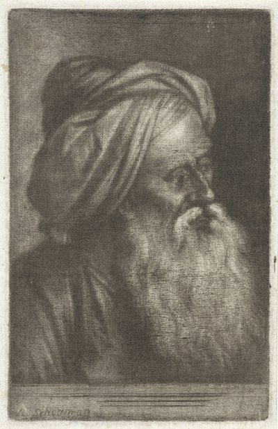 Busto de um homem com turbante de Aert Schouman