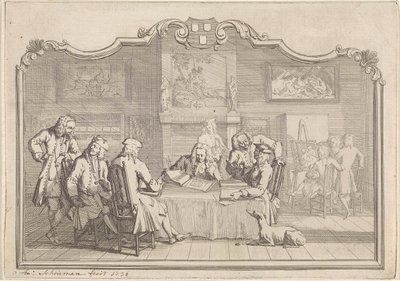 Guilda de São Lucas em Dordrecht, 1736 de Aert Schouman