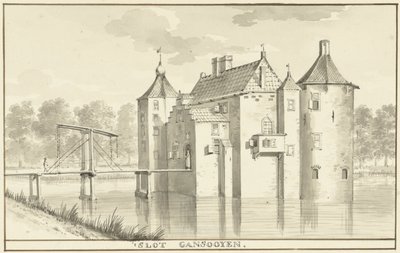 Castelo de Gansoijen perto de Drongelen
t SLOT GANSOOYEN (título sobre o objecto) de Aert Schouman