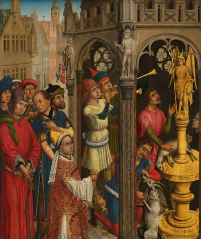 Sacrifício Agostinho a um Ídolo dos Maniqueus (?) de Aert van den Bossche (attributed to)