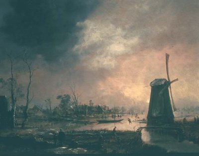 Paisagem de Inverno de Aert van der Neer