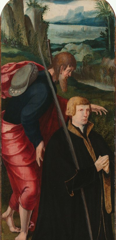 A Ascensão de Lázaro
Ala esquerda interior de um tríptico com o Doador Macho e São Tiago o Grande de Aertgen Claesz van Leyden (attributed to)