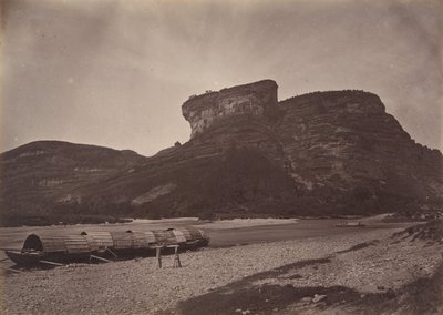 Templo de Tai-wang em Wu ü perto do Sing Chang Tea Mart, ca. 1869. de Afong Lai