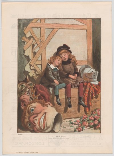 Tired Out, de The Graphic Christmas number, 7 de dezembro de 1885. de After Adrien Emmanuel Marie.