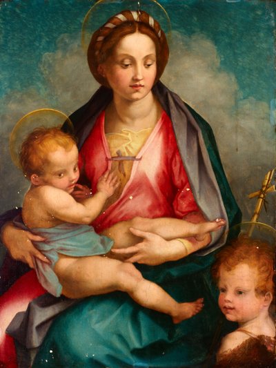 Madonna e criança com São João de Andrea del (after) Sarto