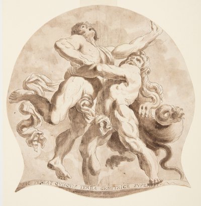 Hércules e Anteu de After Annibale Carracci