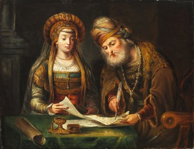 Ester e Mordecai de After Arent de Gelder